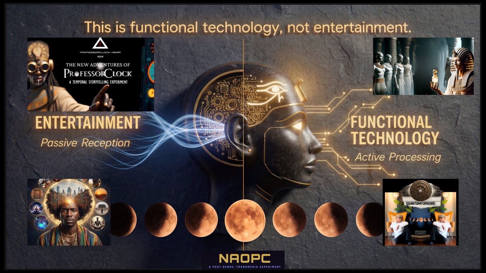 Functional technology, not entertainment — NAOPC manifesto artwork